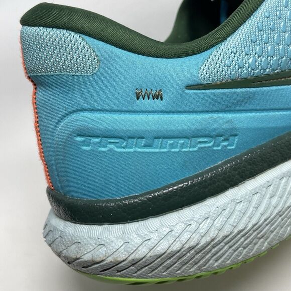 Saucony Triumph 18 Shoes Mens 12.5 Blue Mesh Lightweight Running Sneakers - Picture 11 of 16